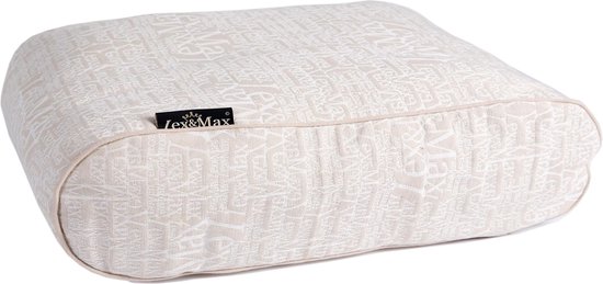 Lex & Max Chic - Losse hoes voor hondenkussen - Ligzak - Beige - 120x80x21cm