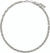 Zilver-kleurig lengte collier anker schakel