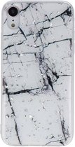 Print Hardcase voor iPhone XR Marble Wit
