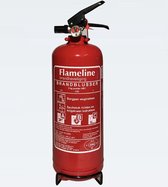 Flameline Brandblusser PG2 - Poederblusser - 2 kilo Brandklasse A B C - Inclusief ophangbeugel