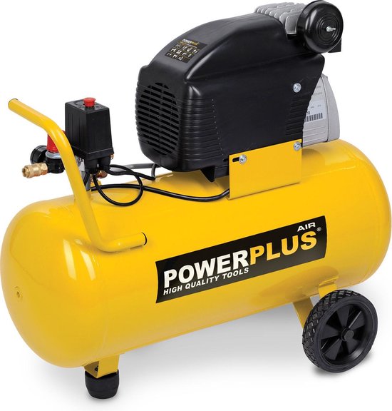 Powerplus POWX1760 Compressor - Luchtcompressor - 1500W - 8 bar - 50L  tankinhoud | bol.com
