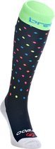 Brabo Dots Hockeysokken Sportsokken - Maat 28/30 - Unisex - zwart/geel