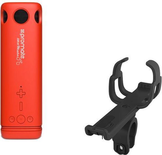 Promate Bikermate - Powerbank + Bluetooth Luidspreker + LED Lamp (Rood) — afbeelding 2