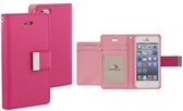 iPhone 5/5S Mercury Rich Diary case cover hoesje  donker roze/licht roze