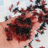400x Mieren zwart en rood - Dieren griezel halloween mier