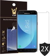 2x Screenprotector geschikt voor Samsung Galaxy J5 (2017) | Glas PET Folie Screen Protector Transparant iCall
