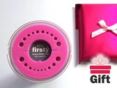 Tandendoosje in Geschenkverpakking - Firsty Round Magnetic - roze - meisje