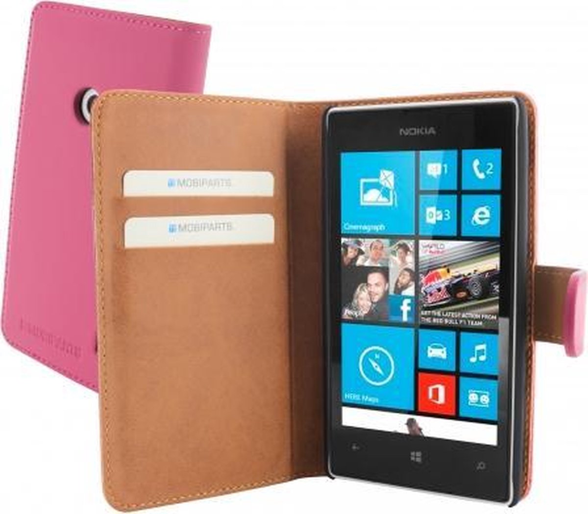 Mobiparts - roze premium booktype hoes voor de Nokia Lumia 520