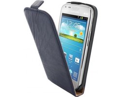 Mobiparts - blauw kreukelleer flipcase voor de Samsung Galaxy Core i8260