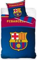 FC Barcelona FCB Clublogo Dekbedovertrek - Eenpersoons - 140x200 cm - Blauw/Rood