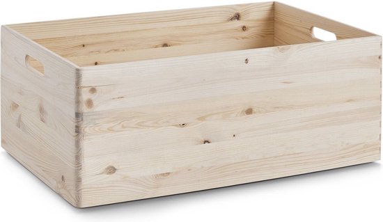 Foto: Zeller houten kist 60 x 40 x 24 cm stapelbaar