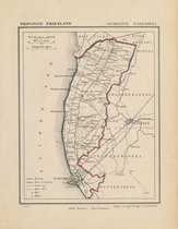 Historische kaart, plattegrond van gemeente Barradeel in Friesland uit 1867 door Kuyper van Kaartcadeau.com
