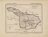 Historische kaart, plattegrond van gemeente Margraten in Limburg uit 1867 door Kuyper van Kaartcadeau.com