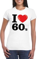I love sixties t-shirt wit dames S