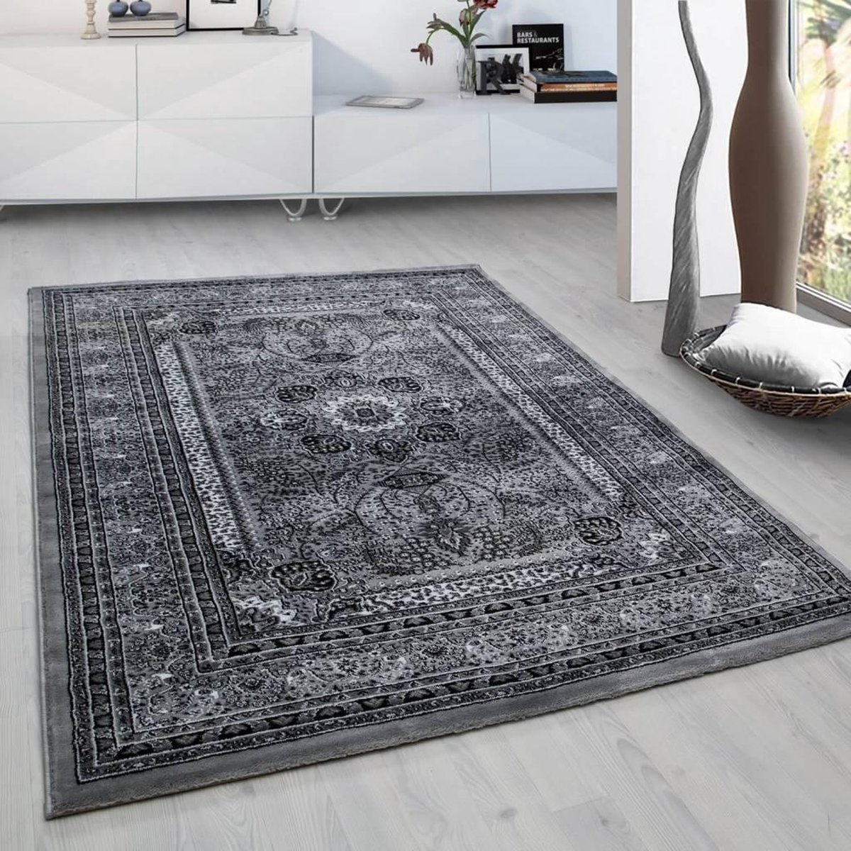 Flycarpets Marrakesh Klassiek Vloerkleed - 160x230cm - Grijs