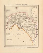 Historische kaart, plattegrond van Provincie Groningen uit 1867 door Kuyper van Kaartcadeau.com