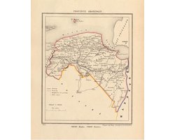 Historische kaart, plattegrond van Provincie Groningen uit 1867 door Kuyper van Kaartcadeau.com