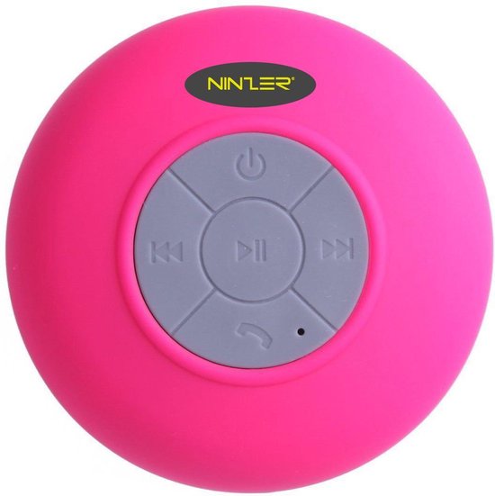 Ninzer® waterdichte bluetooth draadloze speaker voor douche, bad of in de auto | roze