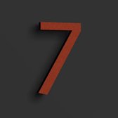 Numéro de maison en acier corten "Rosso 7"