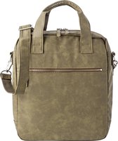 Laptoptas - 13 inch - taupe - polyurethaan - luxe uitvoering