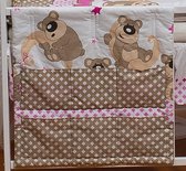 Organizer - 60x60cm voor ledikant - teddybeer beige