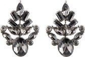 Oorhangers Crystal - Oorbellen - Earrings 2x3cm Grijs - Musthaves