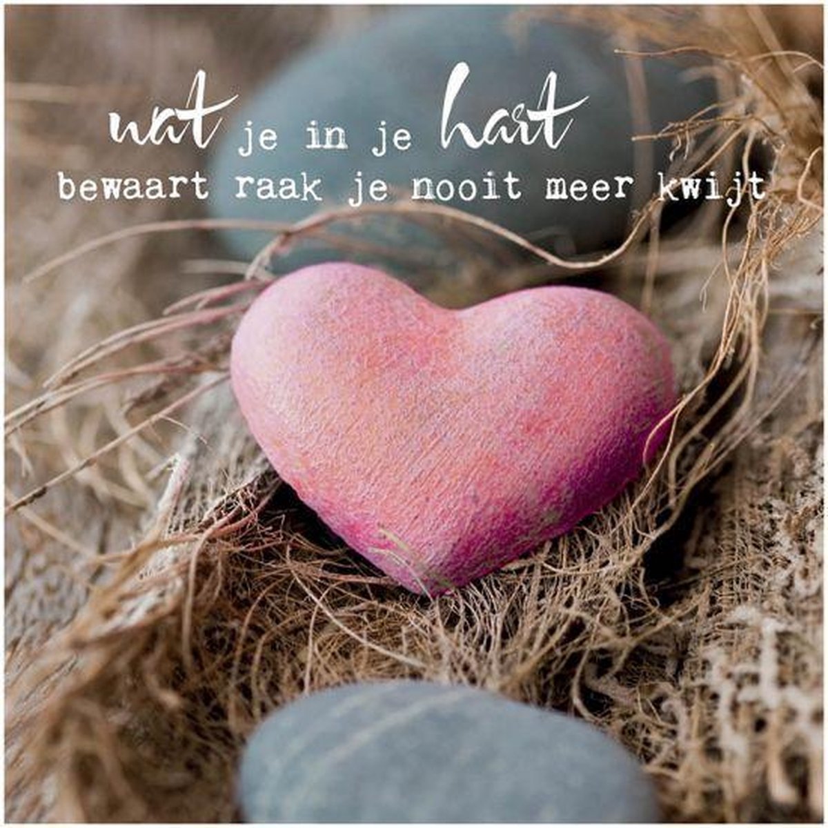 Yogi & Yogini naturals Dubbele kaart "Wat je in je hart bewaart..." (14x14cm)