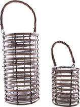 Long island Living Windlicht Louvre stijl set van 2