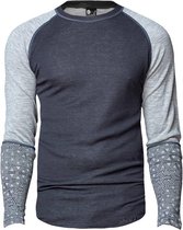 Geo Crew shirt merino wol – grijs - maat XL