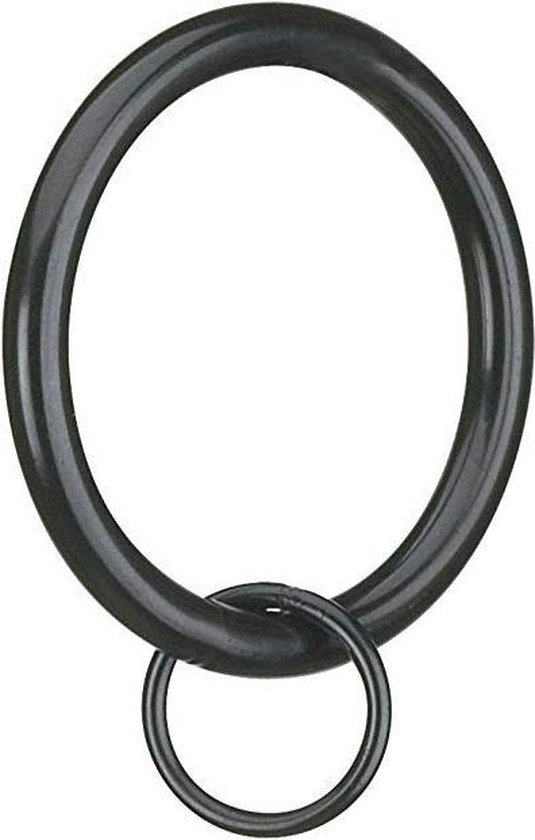 Luchtvaartmaatschappijen zag Uitmaken Umbra gordijnroede ring - set van 7 Link Ring - Zwart | bol.com