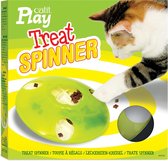 Catit Play Treat Spinner 19.5 x 19.5 x 5.8 cm - Kattenspeelgoed - Wit Groen
