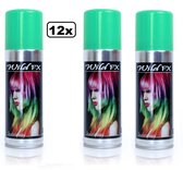 12x Haarspray groen 125 ml