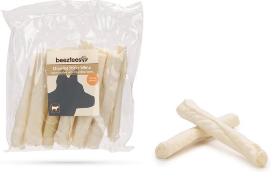 Beeztees Kauwstaafjes Wit - 10 Stuks