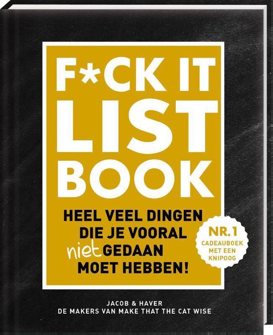 Boekomslag voor F*CK-it list book