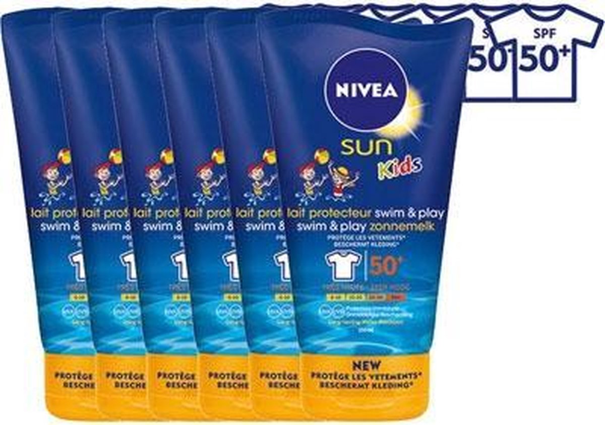 NIVEA SUN Kids Swim And Play Factor(spf)50 Voordeelverpakking