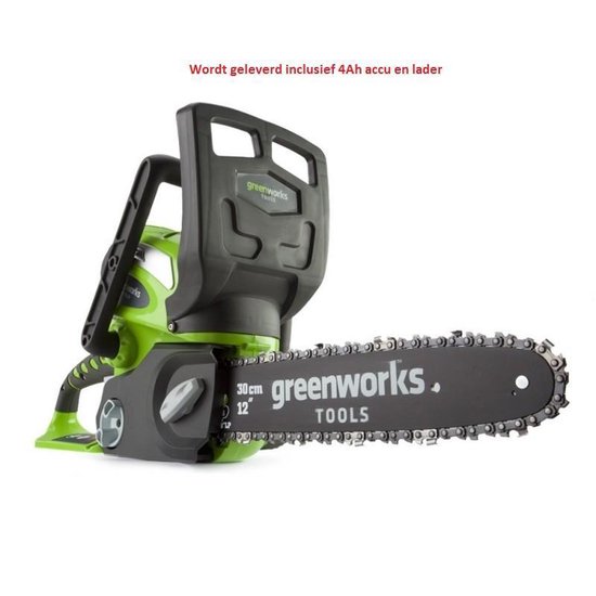 Greenworks G40CS30K4 Draadloze kettingzaag met 4Ah accu en lader | G-max 40 Volt | 30cm — afbeelding 3