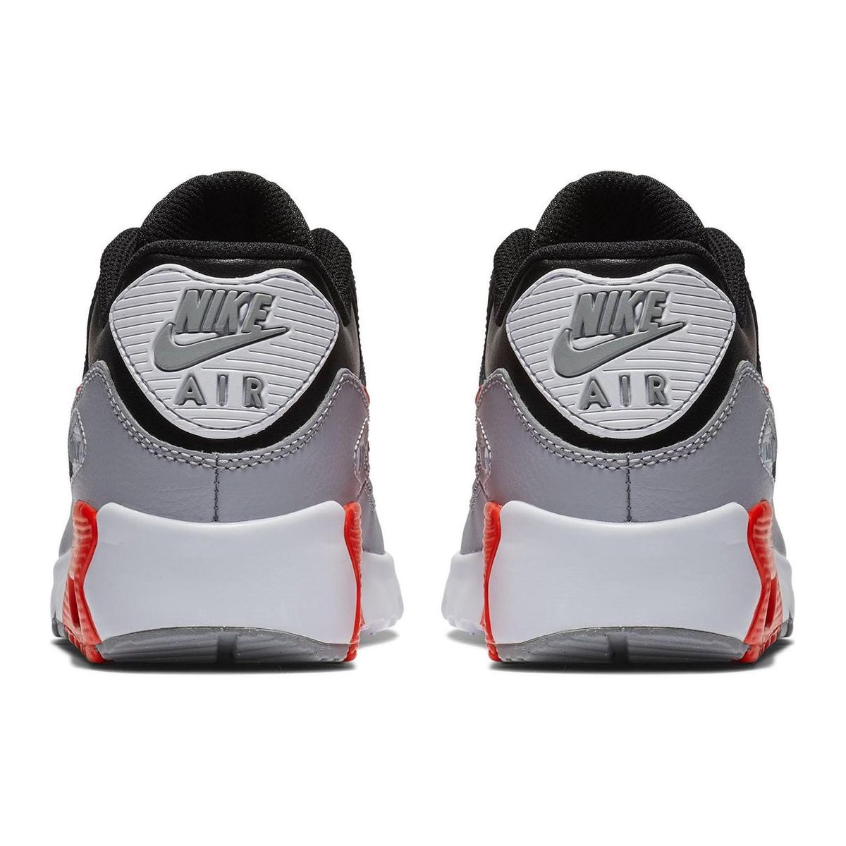 bol.com | Nike Air Max 90 Leather GS Wolf Grey / Bright Crimson - Black