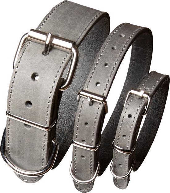 FREUDENTIER Hondenhalsband van leer, Alsterufer Collectie, leren halsband voor kleine, middelgrote en grote honden van gecertificeerd vetleer, handgemaakt in de EU, Midnight, 38-50 cm FREUDENTIER Hondenhalsband van leer, Alsterufer Collectie, leren halsband voor kleine, middelgrote en grote honden van gecertificeerd vetleer, handgemaakt in de EU, Midnight, 38-50 cm