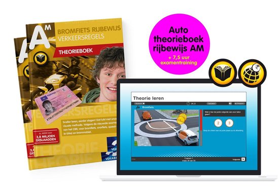 Bromfiets Theorieboek Vekabest - Scooter Theorie Leren - Rijbewijs Am met  7,5 uur | bol.com