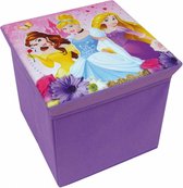Disney Princess - Opvouwbare opberg poef - 30 x 30 x 30 cm - Multi