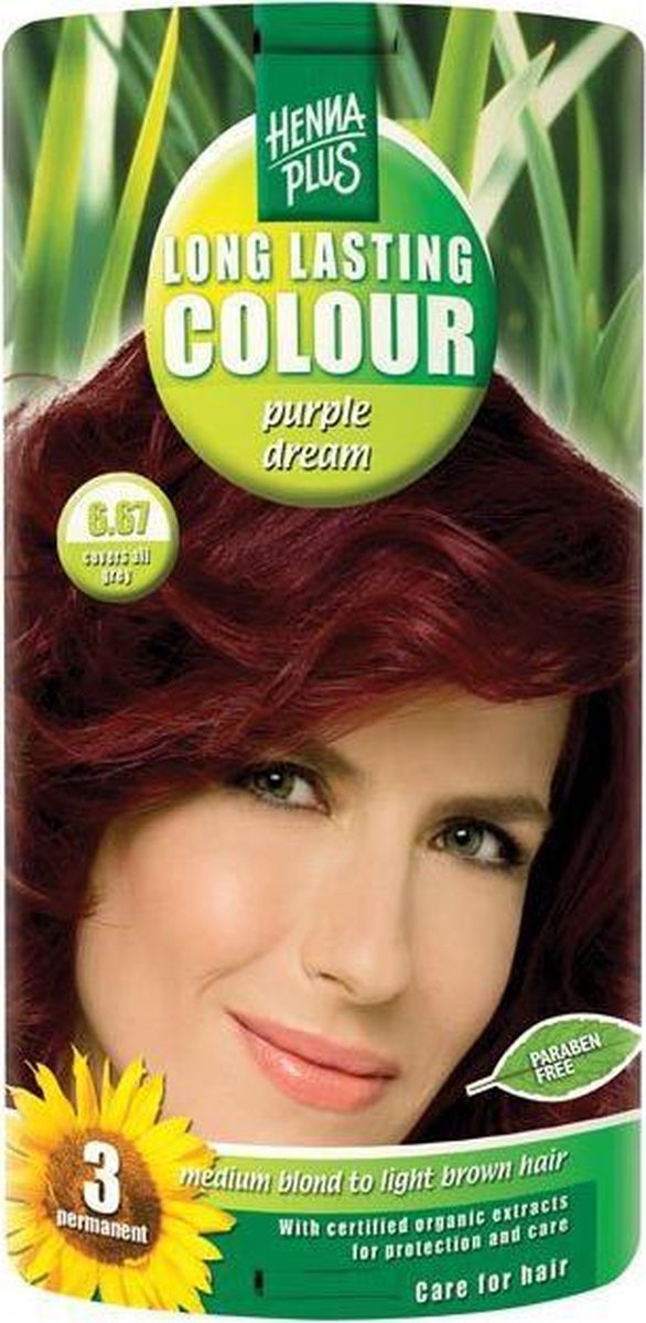 Hennaplus Long Lasting Colours 6.67 Purple Dream - Haarverf