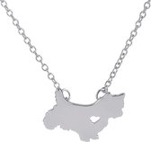 24/7 Jewelry Collection Westie Ketting - West Highland white terrier - Hartje - Hond - Zilverkleurig