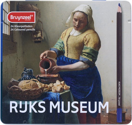 Bruynzeel Hollandse Meesters blik 24 kleurpotloden – Het Melkmeisje van Vermeer