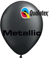 Ballonnen Metallic Zwart 30 cm 100 stuks