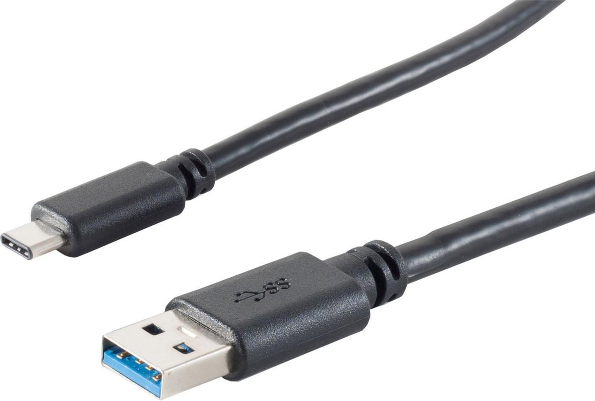 USB-C naar USB-A kabel - USB3.0 - tot 2A / zwart - 3 meter