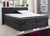 Elektrische Boxspring President - 160 x 200 - Stof Zwart - Gratis Topmatras