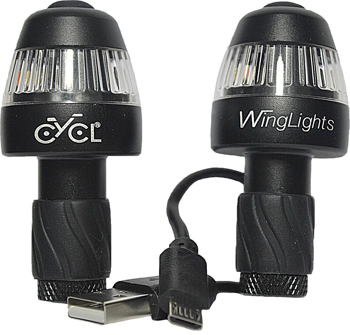 Winglights 360 fixed -USB oplaadbaar - Richtingaanwijzers + voorlicht + achterlicht
