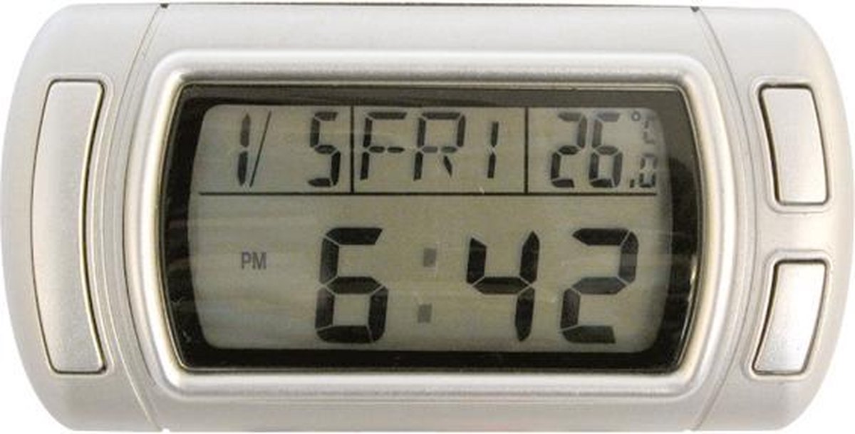 Economie vonnis Paradox Digitale Auto klok met Datum en Thermometer | bol.com