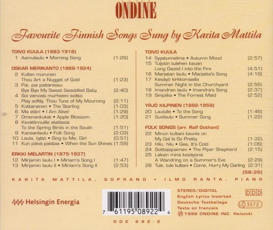 Ilmo Ranta Karita Mattila & Ilmo Ranta - From The Heart Of Finnland (CD ...