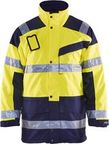 Blåkläder 4426-1997 Parka (Uitneembare voering) High Vis Geel/Marineblauw maat XXL